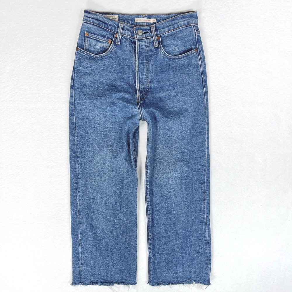 Premium Levis Ribcage Straight Ankle Jeans 27 High Rise 90s Classiccore Retro